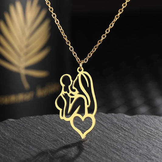 Mothers day gold necklace gift